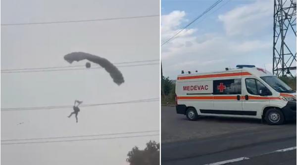 Un exercițiu de parașutare lângă Târgu Mureș s-a terminat cu doi militari răniți. Unul a rămas agățat în firele de înaltă tensiune