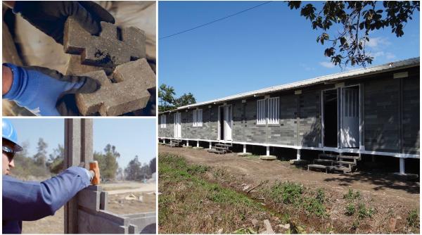 in 2015 un arhitect a creat caramizi ca niste piese lego din plastic reciclat de atunci a construit sute de case in timp record