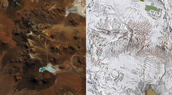 Cel mai secetos loc de pe Pământ a fost acoperit de zăpadă. Furtuni rare au lovit deșertul Atacama, pe măsură ce El Niño se intensifică
