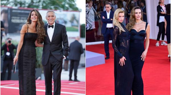 cele mai elegante aparitii pe covorul rosu la festivalul de film de la venetia amal clooney si alessandra ambrosio au pariat pe negru