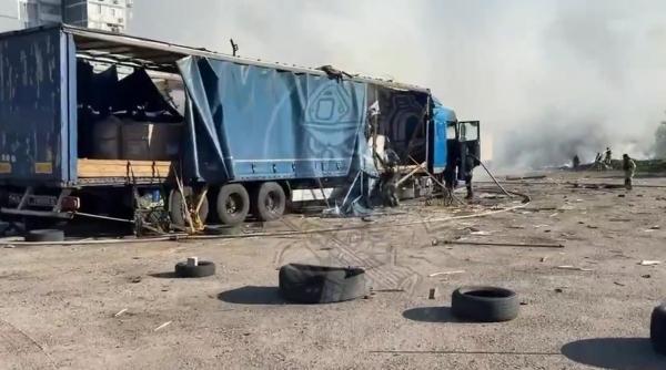 rusia a bombardat o parcare de tir uri in zaporojie dupa ce zelenski a propus o incetare a loviturilor in timpul vizitei emisarilor sua