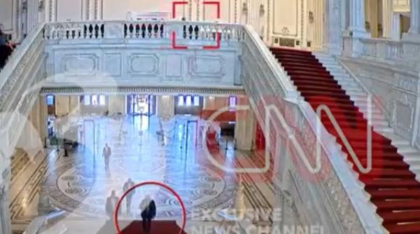Imagini de pe camerele de supraveghere de la întâlnirea secretă dintre Ilie Bolojan si președinta CCR, Simina Tănăsescu