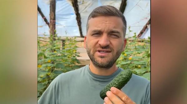 revoltat de pretul de vanzare un fermier din galati anunta ca da gratuit castravetii oricui vine sa ii culeaga nu i vrajeala