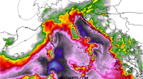 Un talveg atmosferic s-a combinat cu un curent jet și aduce tornade, furtuni și grindină în Baleare, Italia, Slovenia și Croația