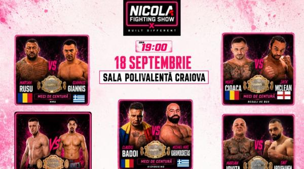 Nicola Fighting Show 5 – gală premium de MMA, box și kickboxing din Oltenia în 2026