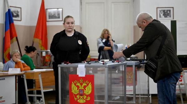comisia electorala centrala a declarat ca prezenta la vot la alegerile din duma de stat a depasit 45