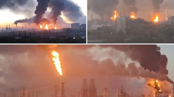 moscova a fost tinta unui atac cu sute de drone rafinaria asigura 40 din combustibilul capitalei rusiei a fost lovita si a luat foc