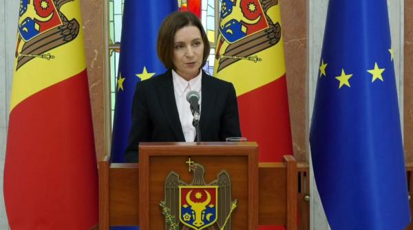 maia sandu anunta ca parlamentul de la chisinau va institui stare de urgenta in domeniul energetic si hidrologic