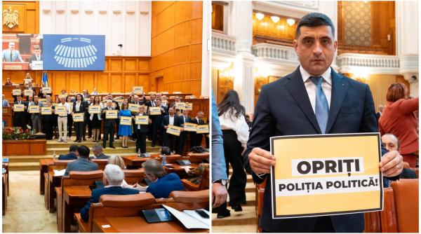 protest aur in parlament pentru calin georgescu george simion anunta ca e alaturi de fostul candidat retinut pentru inselaciune