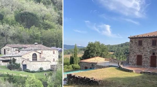 imagini cu una dintre casele din toscana aflata pe lista lui calin georgescu are 7 dormitoare piscina si costa 1 2 milioane de euro