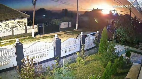 o drona s a prabusit in republica moldova momentul exploziei a fost surprins de o camera de supraveghere
