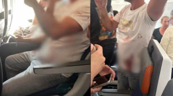 primele imagini din avionul flydubai pe care pilotul a incercat sa il deturneze cand zbura spre israel un pasager are sange pe tricou