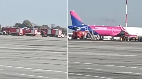 alerta pe aeroportul otopeni un avion wizz air a aterizat de urgenta la cateva minute dupa decolare isu a fost mobilizat
