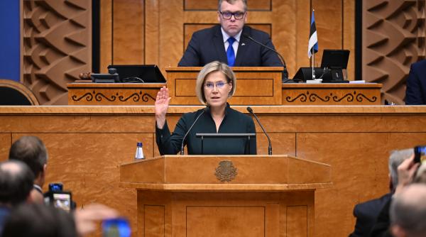 estonia a ales pentru a doua oara in istoria sa o femeie in functia de presedinte jurista ulle madise a depus juramantul