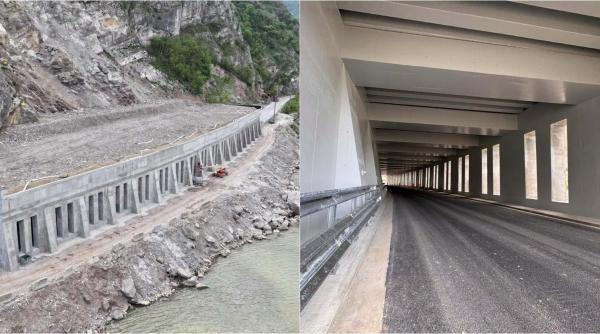 un drum important din romania va fi consolidat cu o structura speciala din beton armat restrictii de circulatie pe centura calimanesti