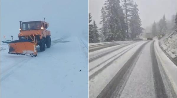A nins ca iarna peste România: zăpada abundentă a acoperit Transfăgărășanul și pasul Prislop. Drumarii au scos plugurile