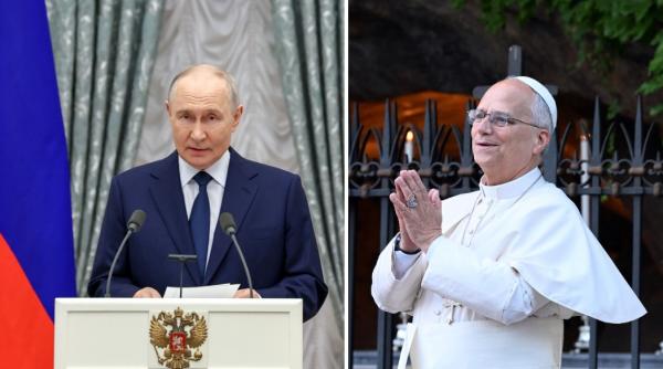 Vladimir Putin acceptă apelul Papei Leon, care l-a rugat să ajute un oraș din Ucraina. Anunţul Kremlinului
