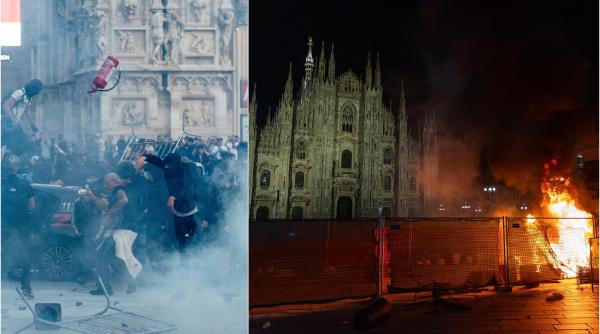 Haos în marile orașe din Europa: Și la Milano sunt proteste violente. Oamenii se bat cu polițiștii în stradă și jefuiesc magazine