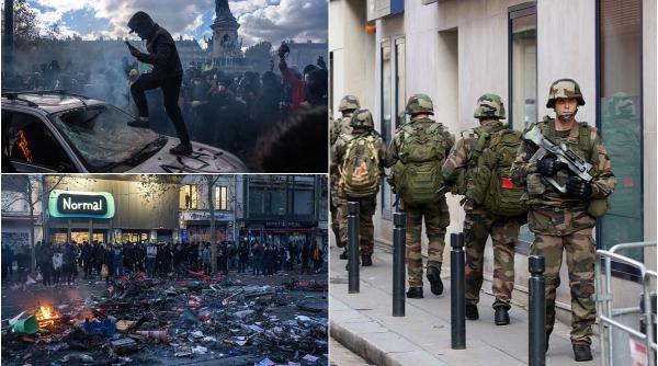 Macron trimite armata în stradă să ajute poliția, după valul de violențe: "Va fi o operațiune masivă de restabilire a ordinii"