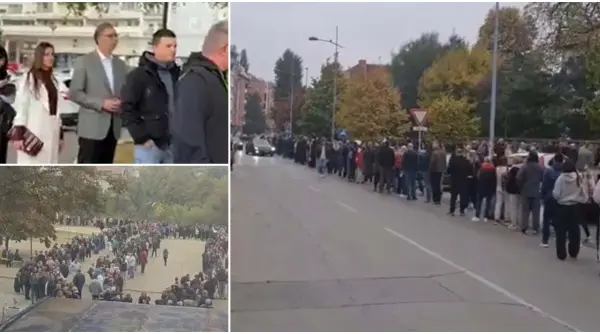 cozile uriase de la alegerile cruciale din serbia pana si vucic a stat aproape doua ore la rand ca sa voteze