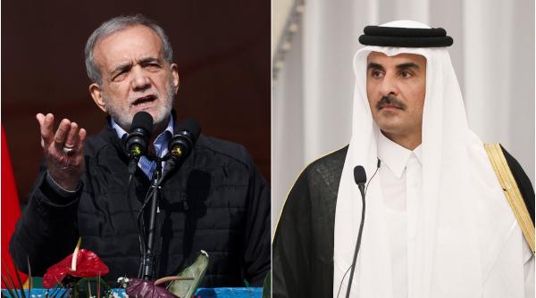 Președintele Iranului s-a întâlnit la Moscova cu emirul din Qatar, stat pe care l-a bombardat la începutul războiului. Ce au discutat
