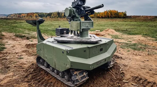 germania si ucraina au testat un robot de lupta care poate fi controlat de la distanta cand va ajunge pe front