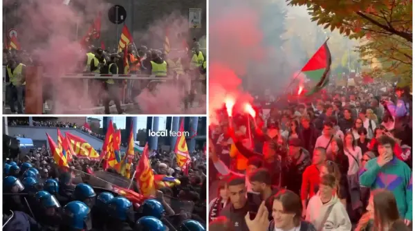 italia este sub asediu greva generala si proteste in 50 de orase manifestantii s au batut cu politia blocam tot suntem un milion