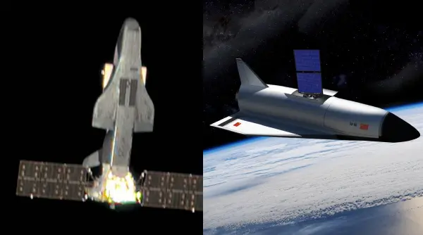 prima imagine clara cu avionul spatial secret al chinei publicata de sua dragonul divin a lansat 9 obiecte misterioase pe orbita