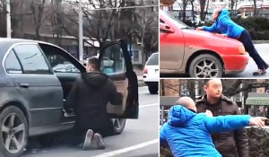 Șofer obligat să își ceară scuze în genunchi unei tinere, în traficul din Chișinău