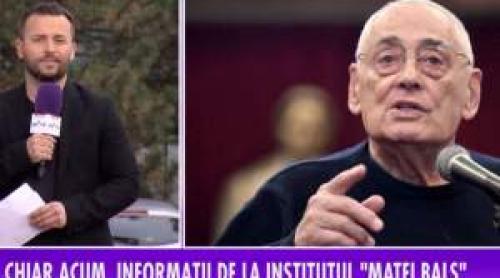 Anunț de ultimă oră despre starea de sănătate a lui Horia Moculescu. Ce spun medicii de la Institutul "Matei Balș"