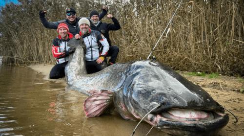 „Un adevărat monstru”. Cel mai mare somn pescuit la undiță a fost prins de doi polonezi