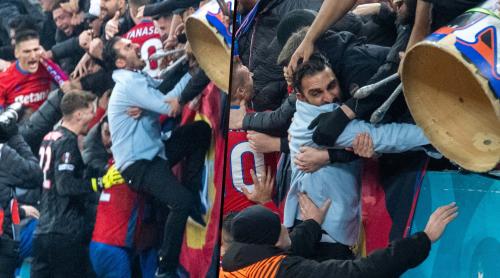 „Are tibia praf!”. Ce a pățit Elias Charalambous după ce a sărit în Peluza Nord la golul lui Florin Tănase. Exclusiv