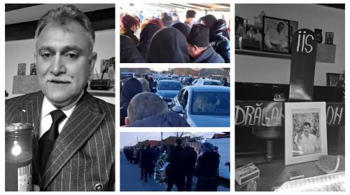 FOTO Artistul Ion Drăgan este condus pe ultimul drum. Curtea casei lui este neîncăpătoare de oameni și interpreți care au vrut să îl mai vadă pentru ultima dată. Melodiile lui răsună în tot satul