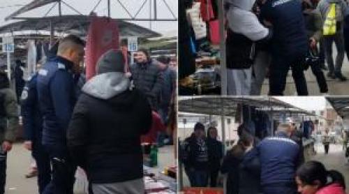 Jandarmi atacaţi de vânzători, în timp ce făceau o razie într o piaţă din Timişoara