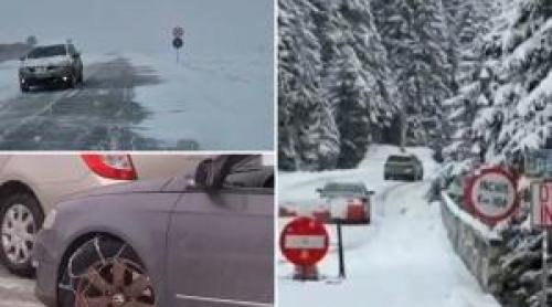 Ninsorile de Crăciun au dat peste cap planurile românilor. Stratul de 20 cm de zăpadă, coșmar pentru șoferi
