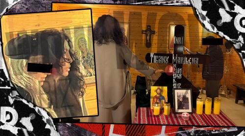 Primele imagini cu Mihaela Rădulescu, la capela unde este depus sicriul mamei sale. A venit de la Monaco cu o zi înainte de înmormântare, după un zbor cu întârziere | EXCLUSIV