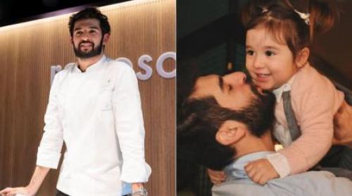 Chef Richard Abou Zaki, video adorabil alături de fiica lui, Carlotta. Ce cuvinte a învățat o în limba română