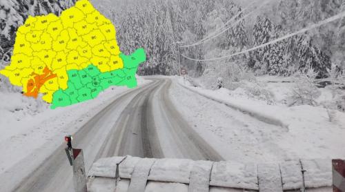 Ninsori abundente, viscol şi polei. Temperaturile scad până la  15 grade, începând de marți, 6 ianuarie