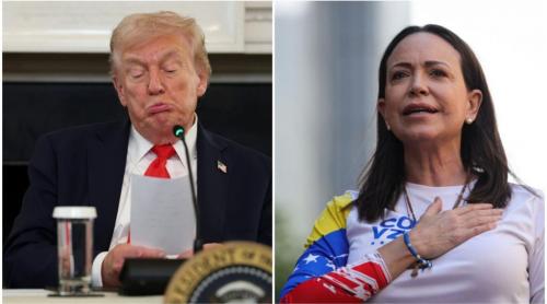 Premiului Nobel pentru Pace 2025 nu poate fi impărțit! Lidera opoziţiei venezuelene Maria Corina Machado, dorea să îl „împartă” cu Trump