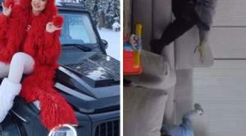 Scene șocante chiar în casa Vlăduței Lupău! Momentul în care fiul cel mic al artistei a căzut de pe canapea, chiar sub ochii tatălui: "Îți rupi capul, măi!"