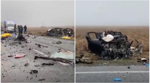 VIDEO Cauza accidentului de la Lugojel. Un suporter a dezvăluit ce s a întâmplat, de fapt, înainte ca microbuzul să intre în TIR: "S a blocat volanul în depășire"