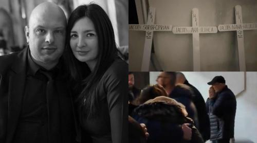 Imagini cumplite de la priveghiul familiei moarte în accidentul din Iași! Diana va fi înmormântată ținându și fetița în brațe: „Dacă te ar fi cunoscut părinții tăi…”