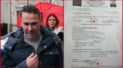 Primarul Robert Negoiță a primit rezultatul testului antidrog de la INML după testul rapid ieșit pozitiv. Ce arată medici