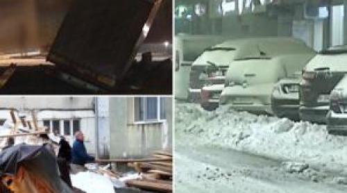 România, sub un nou episod de viscol. Drumuri acoperite de zăpadă şi trafic restricţionat în mai multe zone