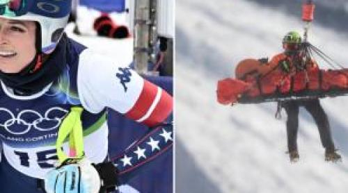Schioarea Lindsey Vonn, accident grav la JO de Iarnă, la 13 secunde după start. A fost preluată cu elicopterul