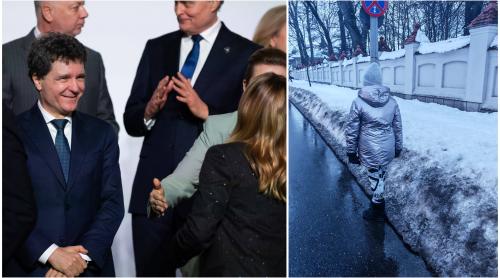 Zăpadă până la genunchi pe trotuarele din fața Palatului Cotroceni, tăcere asurzitoare din partea Poliției Locale. Administrația Prezidențială, pasibilă de amendă