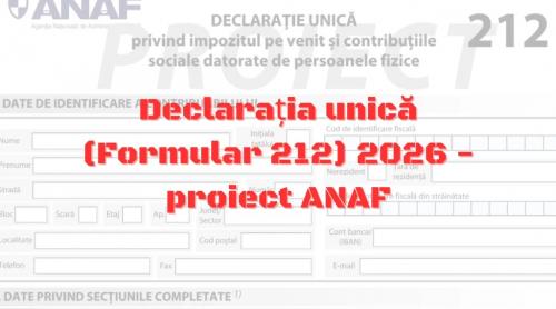 ANAF, anunț pentru persoanele fizice! Declarația Unică poate fi precompletată automat