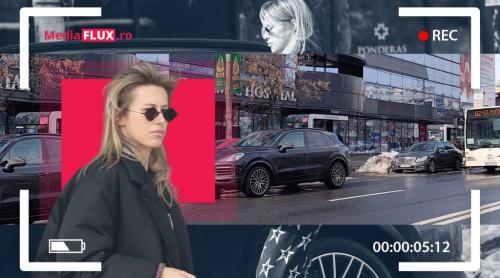 PAPARAZZI Doamna Oțil face orice pentru sănătatea familiei. Gabriela Prisăcariu a blocat o stație de autobuz și o bandă de circulație pentru o vizită la farmacie FOTO