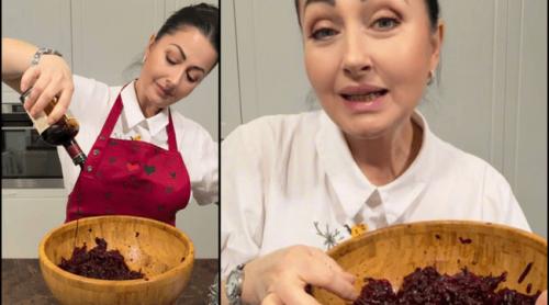 Rețeta de salată de sfeclă dulce a Gabrielei Cristea. Vedeta și a cucerit fanii cu acest preparat sănătos, gustos și rapid