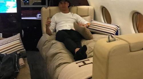 Ronaldo a fugit din calea războiului. Unde a aterizat avionul său privat